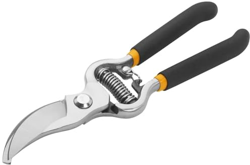 Tolsen Gartenschere Bypass Rosenschere ergonomische Blumenschere Rebschere Länge: 200 mm mit Softgriff