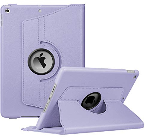 FINTIE Cover compatibile con iPad 9a generazione 2021/8° Gen 2020/7° Gen 2019 10.2 - [Conservazione di stilo] Custodia girevole a 360° Protezione Case Cover, Lilla