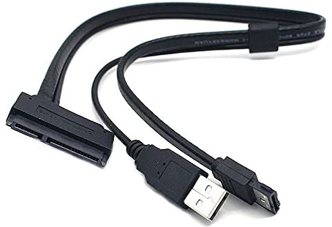 Vinciann cavo adattatore eSATA 5V SATA 22 Pin con connettore USB per Hard Disk 2,5 45cm