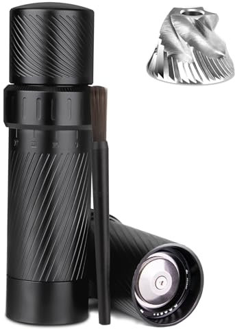 Homnoble Macinapepe Professionale, Macinapepe in Metallo ad Alto Rendimento Manuale Resistente con il più Recente Design Esterno a Granulometria Regolabile