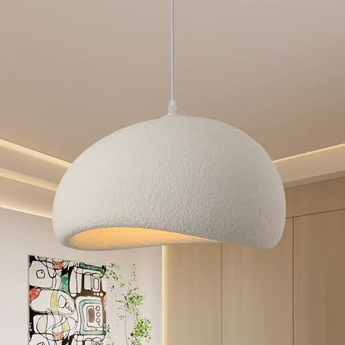 HvKvHvY 40cm Moderne Kronleuchter Pendelleuchte, E27 Basis japanische Wabi-Sabi Stil Vogelnest Form Beleuchtung Befestigung,Moderne Pendelleuchte für Esszimmer, Flur Restaurant Küche Hängelampe