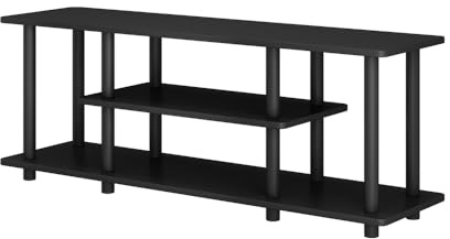 Vicco Tablero bajo Cesaro, Negro, 110 x 41.5 cm con estantes Abiertos