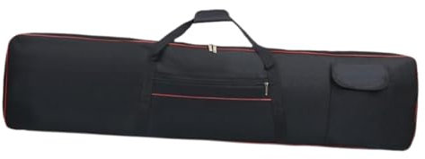 Dickly Wasserdichter Koffer für 88-Tasten-Keyboards, 136 x 33 x 17 cm, mit Tasche, tragbare Gigbag für elektrische Keyboards und Klaviere für Musikstudios, Konzertmusikstudio, Reisekonzerte, Schwarz