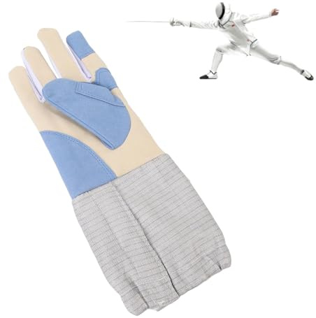 equlup 1 Stück gepolsterter Fechthandschuh, waschbarer Fechthandschuh, Rutschfester, atmungsaktiver Säbelhandschuh, Fechthandschuhe für Degenfolie und Säbel