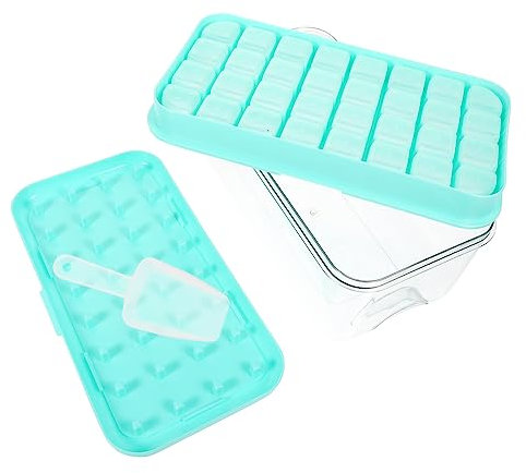 CONGARTENO 1satz Eiswürfelform Mit Fächern Praktische Und Wiederverwendbare Eiswürfelmaschine Für Zuhause Partys Und Bars Inklusive Eisportionierer