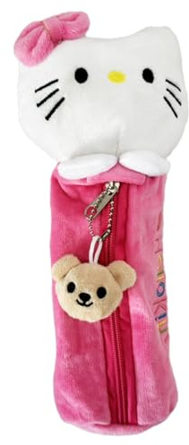 Shamoparty Plüsch Katze Federtasche, niedlich rosa Federtasche