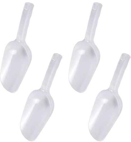 4 Pcs Ice Scoop Set – Multi-Purpose Candy, Food, and Ice Scoops, Durable Plastic Scoops for Sweets, Beverages, and More, Ideal for Kitchen, Party, and Restaurant Use