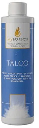 Profuma Bucato Lavatrice Liquido Concentrato MYESSENCE – Profumatore per Bucato e Asciugatrice – Fragranza Intensa e Persistente al TALCO – Essenza per Biancheria – 250 ml