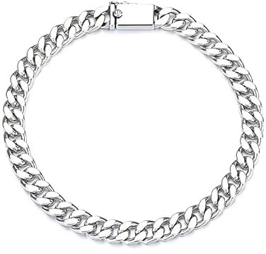 CHCWR 18K Weißgold Einfaches kubanisches Hip -Hop -Armband, Modeschmuck für Männer und Frauen