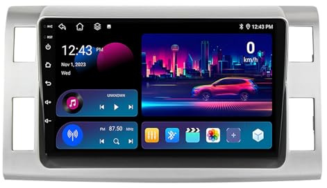 Estéreo de coche Android 14 doble DIN para Toyota Previa 2006-2019, receptor de audio de navegación con pantalla táctil de 9 pulgadas con Bluetooth, RDS, SWC, cámara de respaldo y micrófono