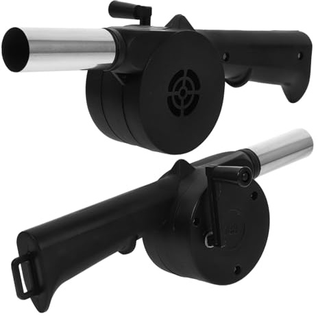 LOORGVEL 2piezas Soplador De Fuego Portátil para Barbacoa Soplador De Aire Manual para Camping Al Aire y Picnic
