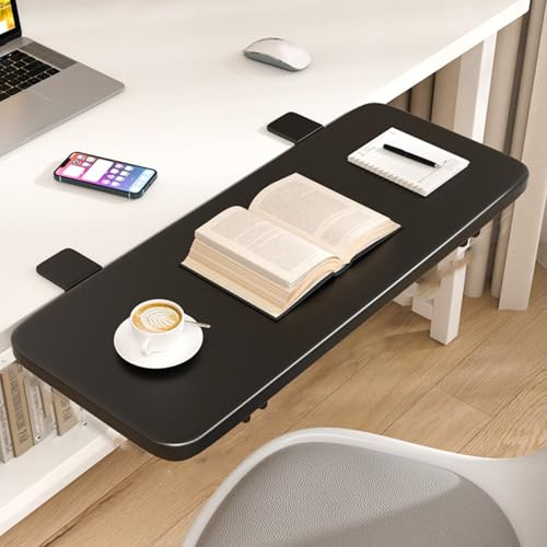 FUELIX Estensione Ergonomica per Scrivania Pieghevole A 90°, Supporto Tastiera Pc, Prolunga da Tavolo, Estensione per Tastiera, Vassoio per Tastiera Senza Perforazioneadatto B,60 * 25cm