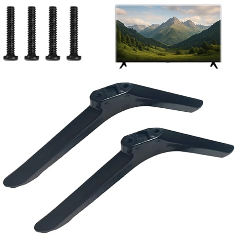 Standfuß Fernseher, TV Fuß, Universal Fernseher Standfuß mit Schrauben, Standfüße für 32-55 Zoll Fernseher, TV Fuss Ständer