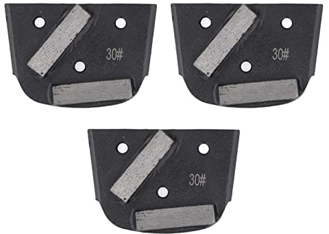 Diamant-Schleifschuhe, Körnung 30, 3 Stück, hohe Härte, Diamant-Polierschuhe, Blockwerkzeug zum Entfernen und Polieren von Betonfarbe, Bodenbelag, legiertes Stahlmaterial, 40 x 10