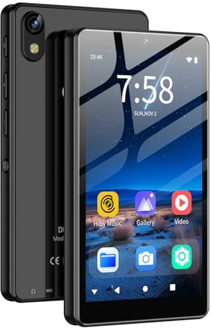 32GB MP3 Player with Bluetooth and WiFi, Oilsky 4.02 HD Music Player with Spotify, Audible, Amazon Music, Deezer, MP3 & MP4 Players Android 13 Touch Screen and Speaker, Up to 1TB