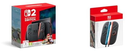 Nintendo Switch 2 Mario Kart World + Paire de manettes Joy-Con 2 gauche bleu clair & droite rouge clair