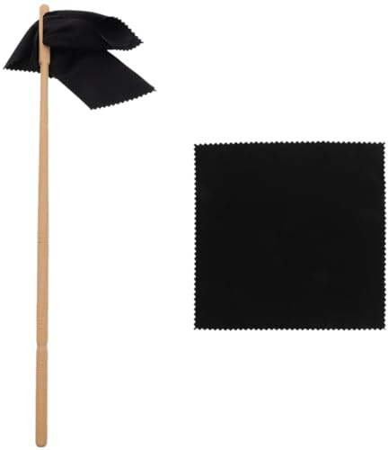 FUTUREORYY Kit Pulizia Flauto Bacchetta in Acero e 2 Panni Riutilizzabili, Accessorio per Manutenzione Strumenti Musicali a Fiato, Pulitore per Flauto per Musicisti e Appassionati