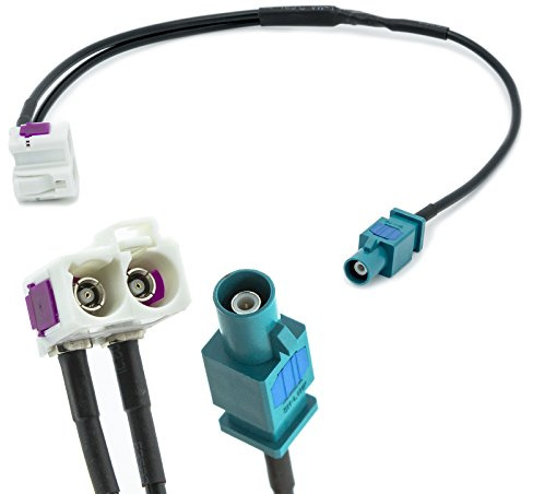 Adapter-Universe FAKRA Doppel Buchse (Z) auf Einzel Stecker Auto Antennen Verteiler Adapter passend für Universal