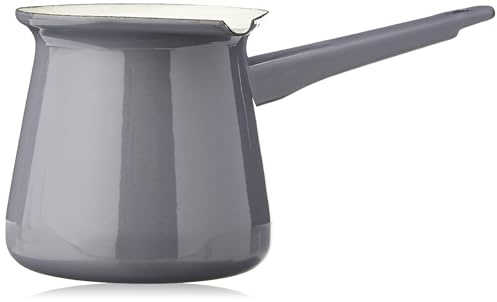 Dexam vintage hem emalj turkisk kaffekanna, skiffergrå