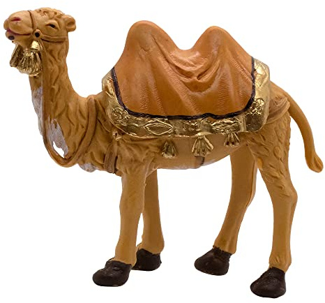 5 Christmas Nativity Collection | Standing Camel with Tan Saddle Blanket | Traditional Nativity Figures with New Merchants! | Great Hand-Painted and Made in Italy