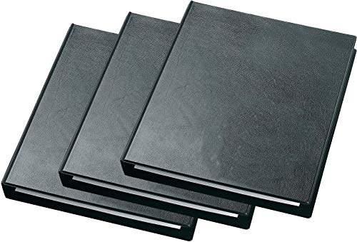 Veloflex 4130280 Ringbuch Exclusiv A3, Ordner, Hefter, Ringordner, Hochformat, Lederoptik, schwarz (3er Pack)