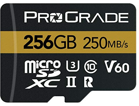 microSD Card V60 (256GB) - getestet für SD-Kartengeräte in voller Größe | Bis zu 250MB/s Lesen, 130MB/s Schreiben von ProGrade Digital