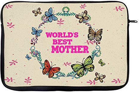 World's Best Mother Funny Gift for Mothers Day Birthday Present Gift W 13/14”/15 Laptop Sleeve Laptop Accessories. (15)