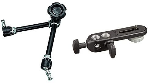 Manfrotto 244N Magic Arm M. Feststellknopf, schwarz & Kamera- / Schirmhalterung