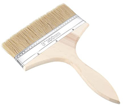 sourcing map 7 Inch Chip Paint Brush Synthetic Bristle with Wooden Handle for Wall Treatment