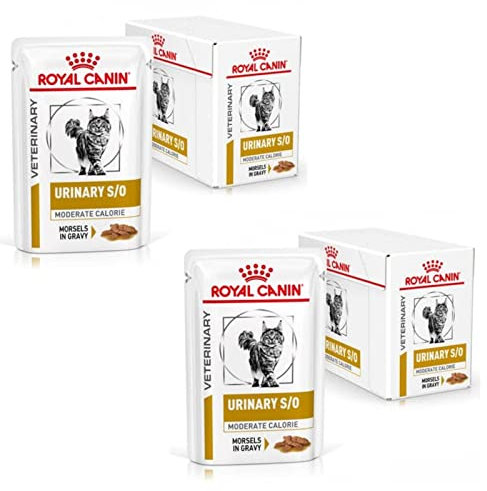 Royal Canin Veterinary Urinary s/o Moderate Calorie | Doppelpack | 2 x 12 x 85 g | Diät-Alleinfuttermittel für Katzen | Zur Auflösung von Struvitsteinen | Niedriger RSS-Wert
