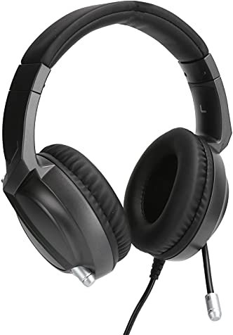 Kabelgebundene Over Ear Kopfhörer, RGB Lichteffekt Over Ear Gaming Headset mit Geräuschunterdrückung, Jungen Mädchen Gaming Kopfhörer, mit Mikrofon, für Computer Laptop Notebook(Schwarz)