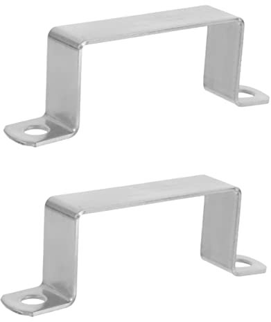 Uonlytech 2 Piezas Abrazadera De Manguera Cuadrada Abrazaderas Metalicas Para Tubos Vallas Decorativas Soportes De Tubería Abrazadera Cuadrada Acero Inoxidable Pilar De Madera Cuadrado