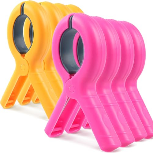 8 Stück Handtuchklammern für Strandliegen Strandtuch-Clips, Wäscheklammern Große StrandtuchKlammern für Kreuzfahrt, Winddicht Handtuch Klammern, Starke Handtücher Groß für Strandtuch, StrandStuhl