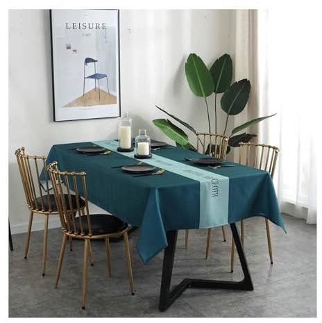 BCughia Tischdecke 60x60 Grün, Tischdecke Abwaschbar Küche Rechteckig Polyester Briefe Gedruckt Tischdecke für Küchentisch