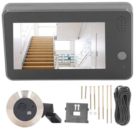 TSLVTA Digital Peephole Viewer 1080P WiFi Connection Video Doorbell Camer with 4.3in HD Screen Digital Door Viewer Peephole Visual Doorbell for Home Office Security