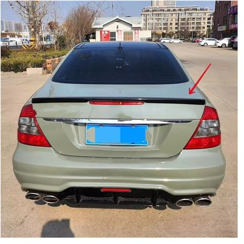 Auto Spoiler Flügel Für Benz W211 2002-2009 Spoiler E240 E280 E320 E350 E63 ABS Material Grundierung Farbe Heckspoiler Heckspoiler Autozubehör Heckspoiler(Unpainted)
