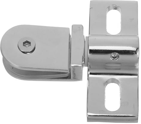 VOSAREA Shower Screen Hinges Heavy Duty Glass Pivot Hinge for Bathroom Shower Door Hardware Secure Dual-Direction Opening Includes Screws Nuts Gaskets and Rubber Sleeves