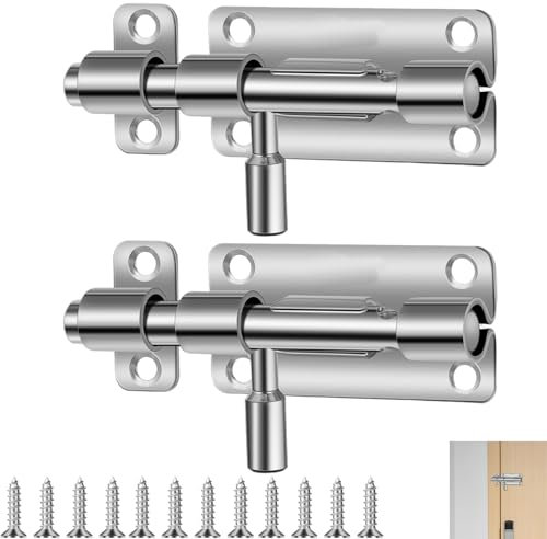2 Stück Türriegel, Riegel Tür Schiebeschloss Bolzenriegel Verschluss Riegel Langlebig und Robust, Türriegel Außen Verriegelung Schieberiegel Der Familie, Für Schlafzimmer etc