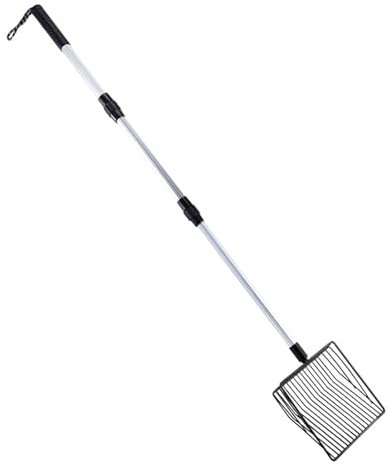 LIbgiubhy Versátil pala para arena para gatos. Colador extensible de 22 4 a 42 pulgadas para un fácil cuidado de las aves de corral