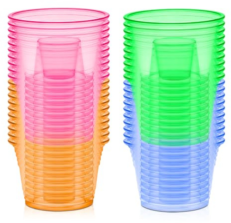 GOMETY 120 STK Bomb Shotglas aus Kunststoff, 100ml Jäger bomb Schnapsgläser mit Schnapsglas-Einsatz, Bomb Shot Becher, Transparente Kunststoffbecher, Einweg-Schnapsgläser für alle Veranstaltungen | Bomb Shot Becher mit Schnapsglas-Einsatz, Transparente Kunststoffbecher, Einweg-Schnapsgläser für alle Veranstaltungen
