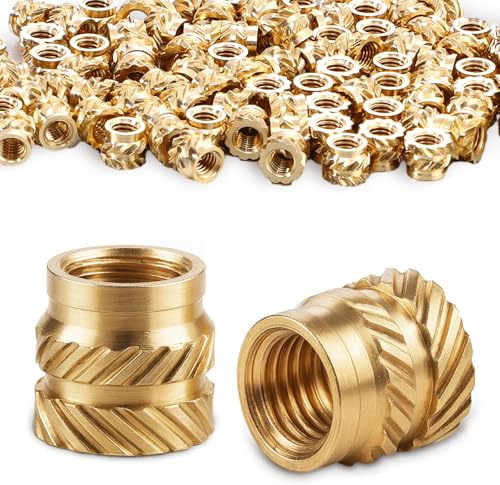 100 Stück Gewindeeinsatz, M3 x 5 x 4cm Threaded Inserts Gewindebuchse | Einpressmuttern mit Pinzette für 3D Druck Automobil Kunststoffteile