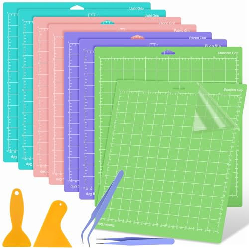 LHOEST 8 Stück Schneidematte für Cicut, 14x13 Zoll Matte für Cicut Maker 3, Schneidematte für Silhouette Explore & Plotter Air Serie Zubehör