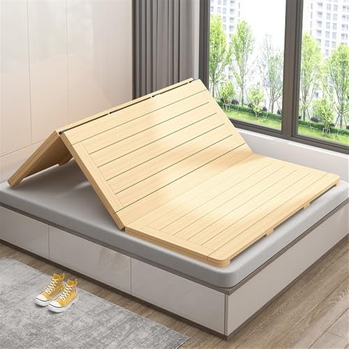Foldable Solid Wood Bed Board, Foldable Mattress, Wood Slatted Bed Plate, Floor Sleep Mat, Floor Sleep Bedding, Japanese Bed Frame, Wooden Mattress Suppor(1mx1.9m/39.4x74.8)