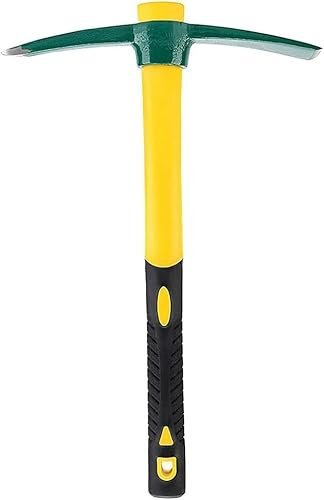 EasySpeed Piqueta Forjada, Herramienta de Mano para Excavaciones, Pico Pequeño de Acero Forjado, Picachón Extrafuerte de Forja, Mango Resistente, 45x29x4cm