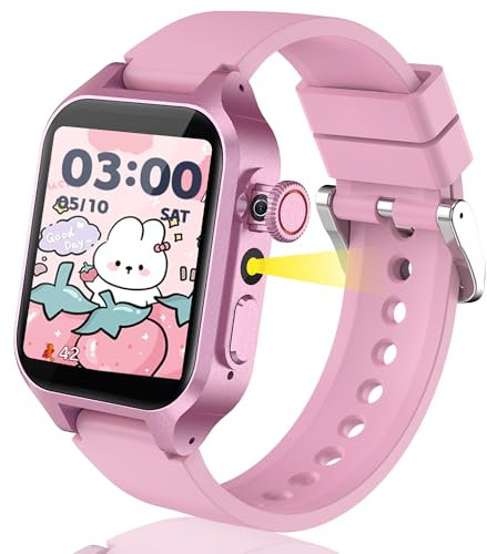Orolog 32 Giochi Smartwatch Bambini,smartwatch bambina con 22 Sfondi animati,Fotocamera,3 Modalità Sportive,Sveglia,Audiobook,Imparare la carta,Musica,Contapassi,registratore,Regali per ragazze e raga
