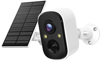 VEKELETE Telecamera di Sicurezza Tuya 3MP WiFi con Batteria e Pannello Solare, Telecamera IP di sorveglianza Notturna a Colori for Esterni con rilevamento Umano, Audio bidirezionale(Cam 64G TF Card)