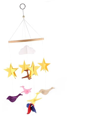 ERINGOGO Filz-hängeanhänger im Windspiel-design als Dekoration für Kinderbett oder Wand Verschiedene Farben Zufällige Farbe