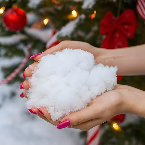 BDBFPAN 200g Kunstschnee, Fluffiger Kunstschnee Für Weihnachtsdekoration, Winterdorf Und Fotografie, Ideal Für DIY-Projekte Und Partydekoration