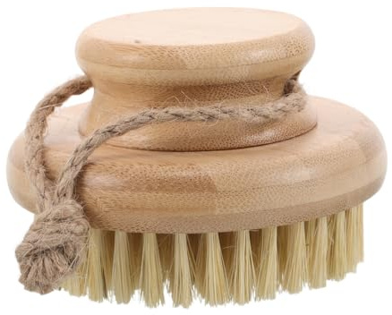WRITWAA Spazzola per Corpo per Massaggio Delicato in Bambù con Setole in Sisal ed Esfoliazione per Pelle Secca e Uso Quotidiano Sotto la Doccia