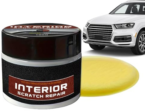 Restaurador De Salpicaderos Coche De Interior Con Esponja - 100g Protección UV Kit De Reparación De Arañazos - Portátil Reparar Rayaduras Y Renovador - Kit De Cuidado Interior Para Mayoría Vehículos
